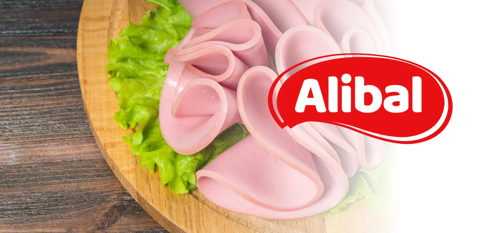 Jamón Alibal servido en rebanadas, fotografía comercial de la marca
